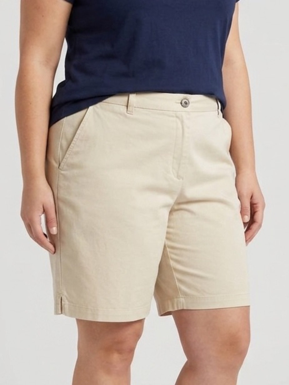 TABI Chino Shorts Cream Cotton Zipper Front Size 20